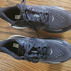 Hoka Black Athletic Shoes Modern Streamlined Design